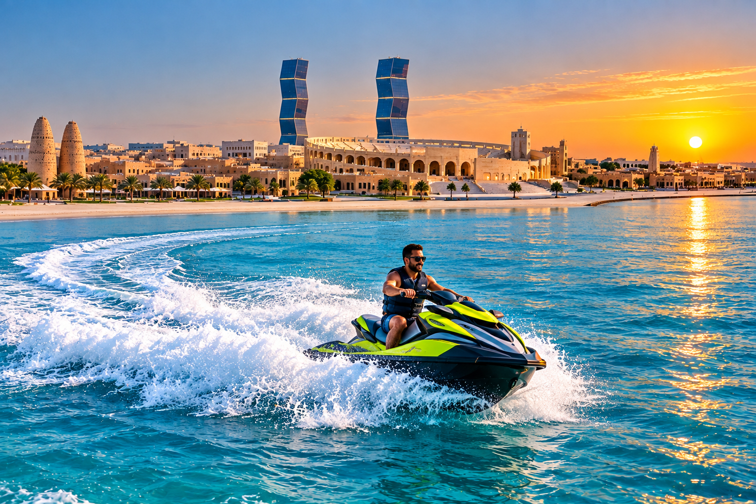 Doha Jet Ski Adventure with Skyline Views