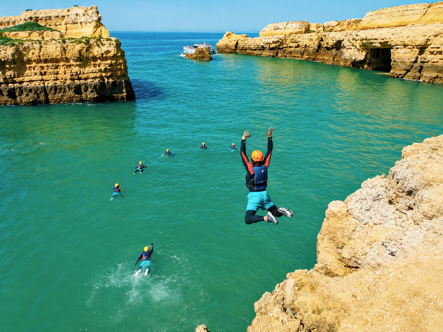 Albufeira Coasteering Adventure with Cliff Jumps