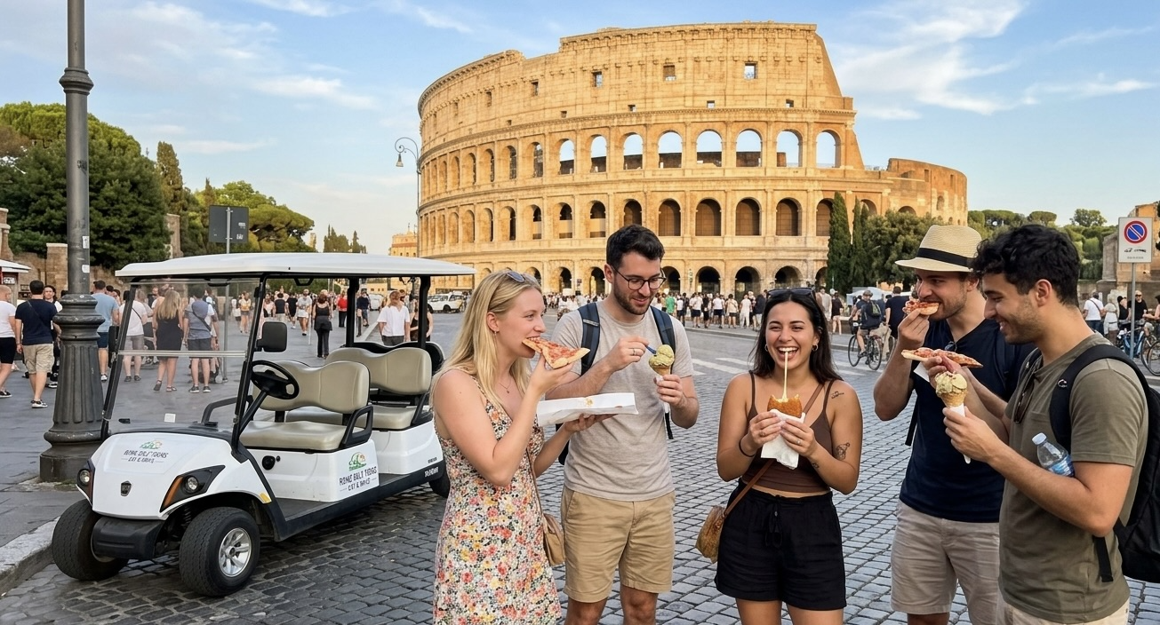 Rome private golf cart tour hotel pickup collection city centre — image 10