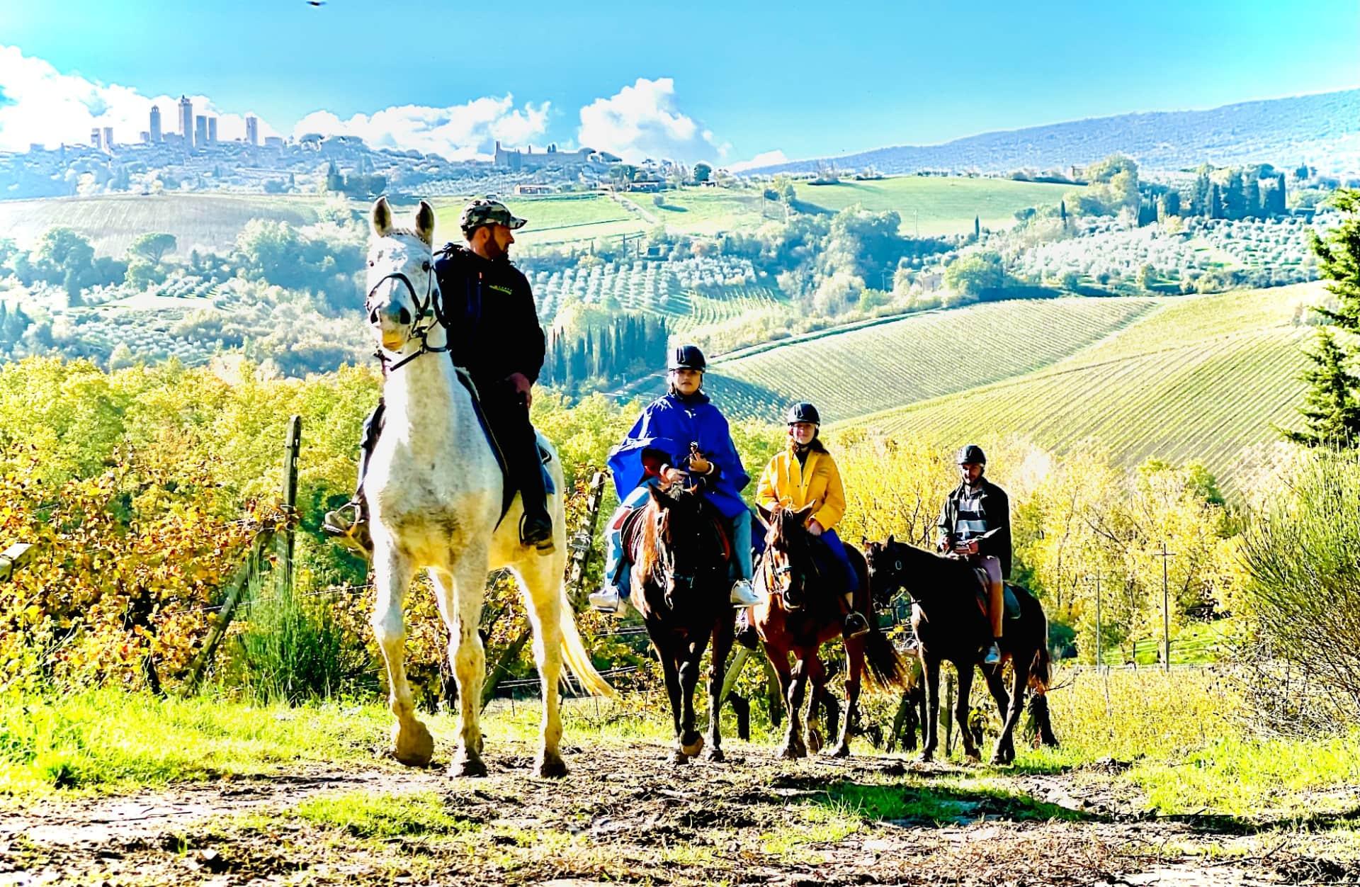 Small-Group Tuscany Horseback Ride, San Gimignano & Winery Lunch