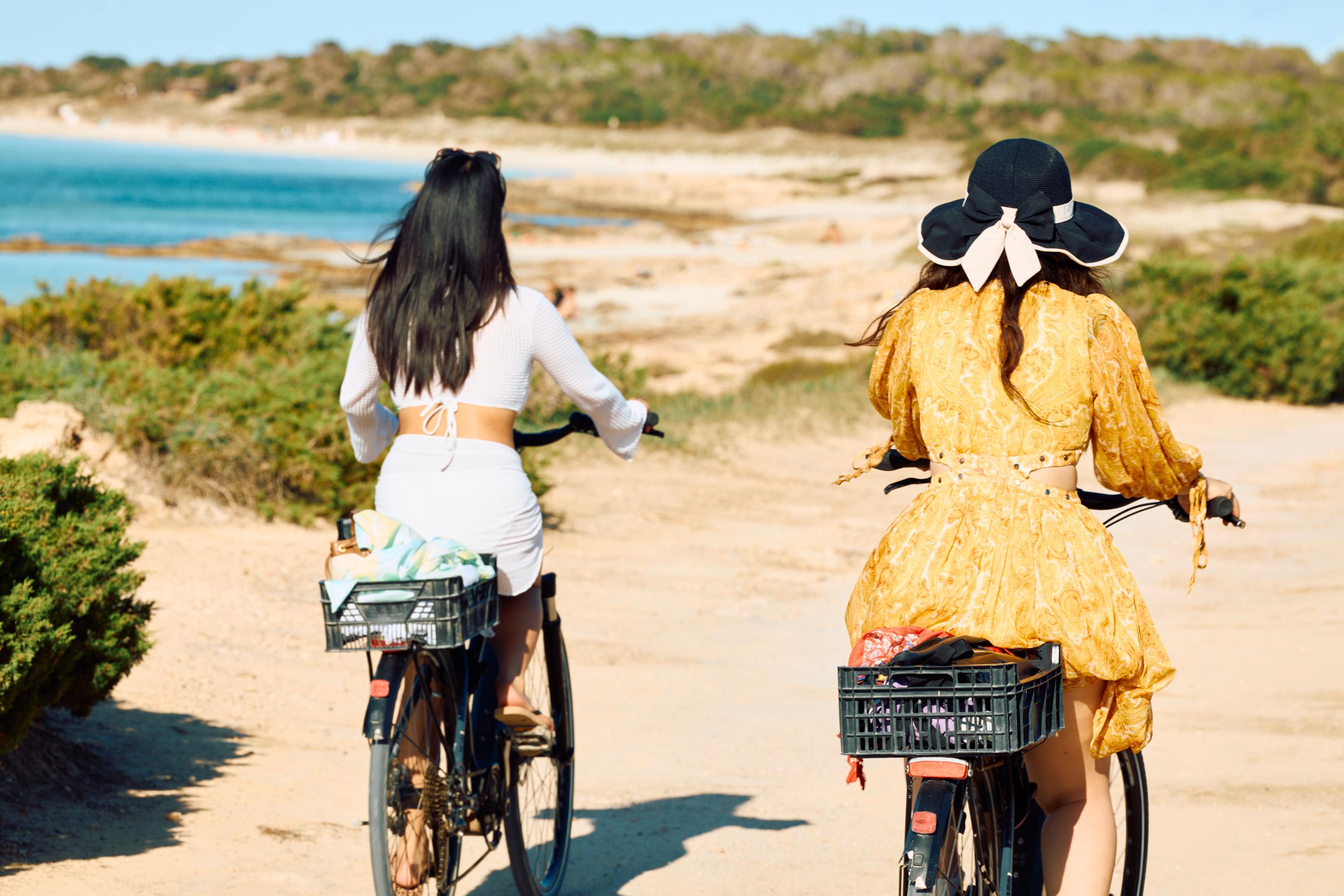 Ibiza to Formentera Catamaran Cruise & Bike Tour with Sunset Party