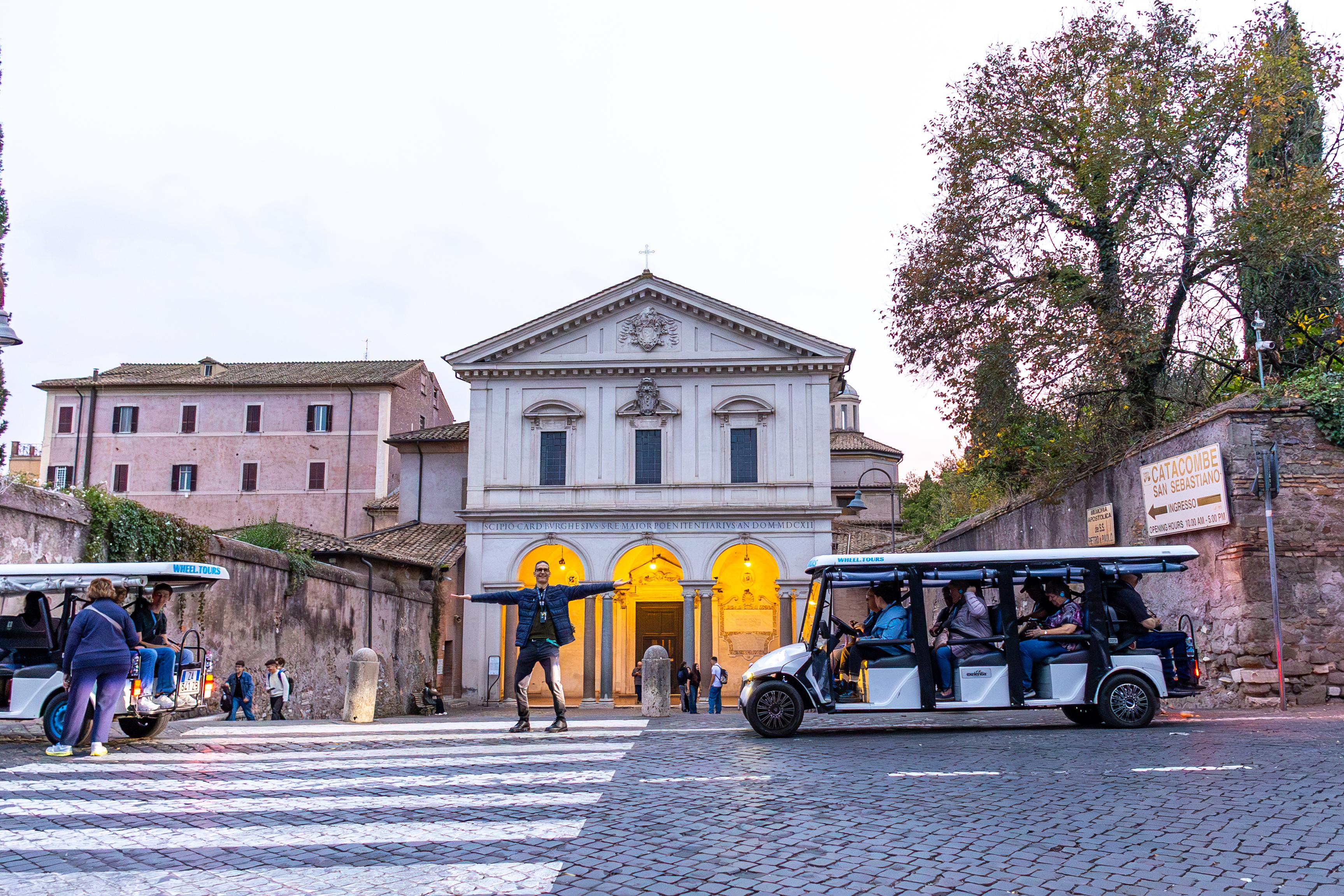 Rome Catacombs & Appian Way Golf Cart Small-Group Tour