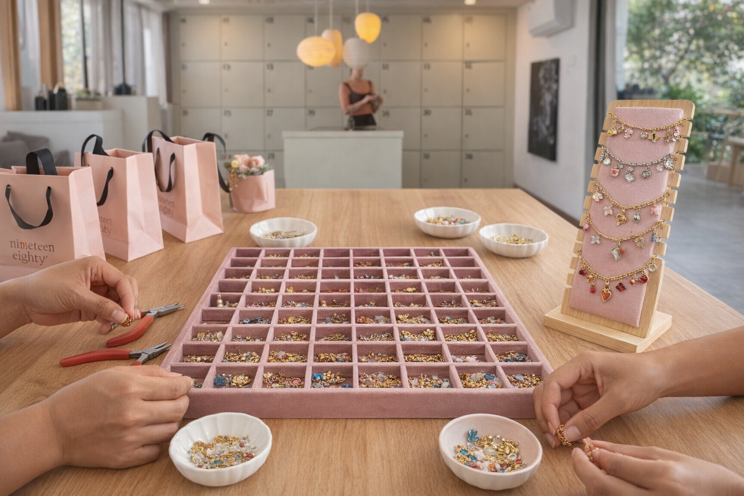 Jewelry-Making Workshop at Charm Bar with Drink