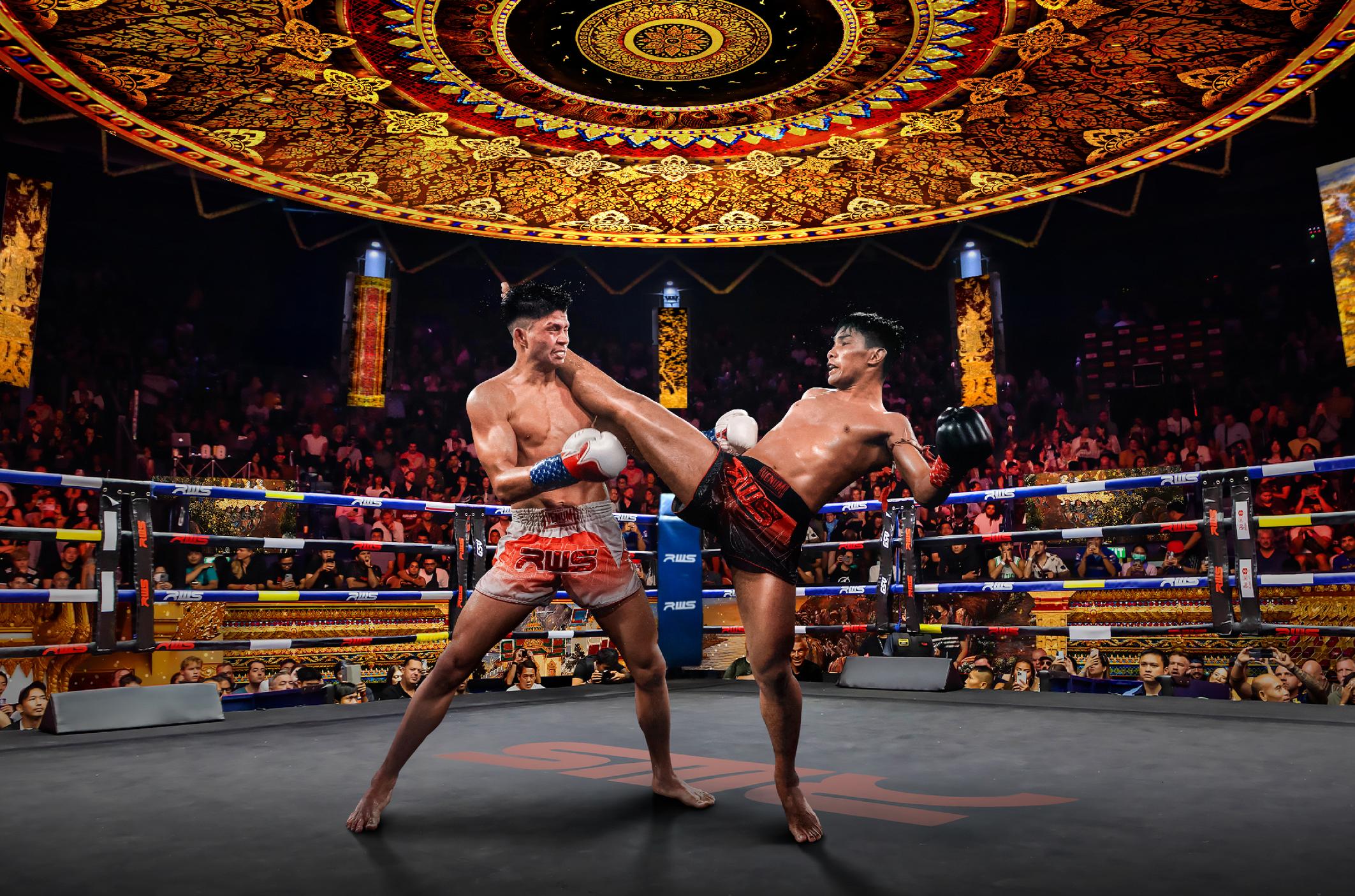 Muay Thai Boxing Match at Rajadamnern Stadium