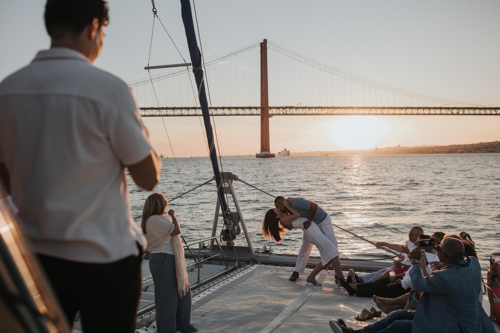 Lisbon Sunset Catamaran Cruise on the Tagus River