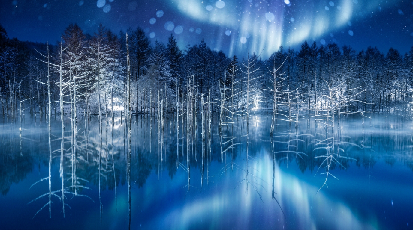 Hokkaido Winter Wonderland: Shikisai no Oka & Blue Pond Illumination Day Tour
