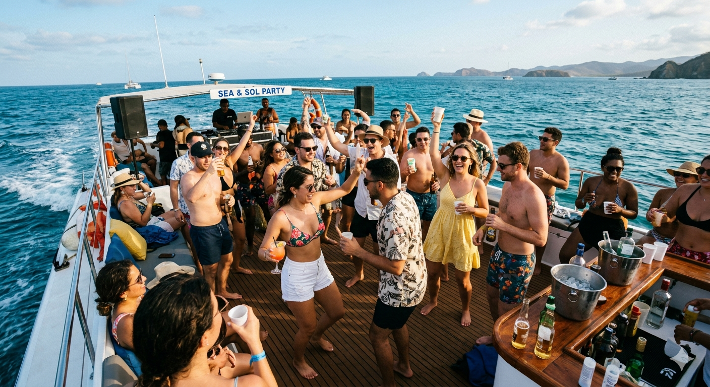 Cartagena Rosario Islands Premium Party Cruise with Open Bar