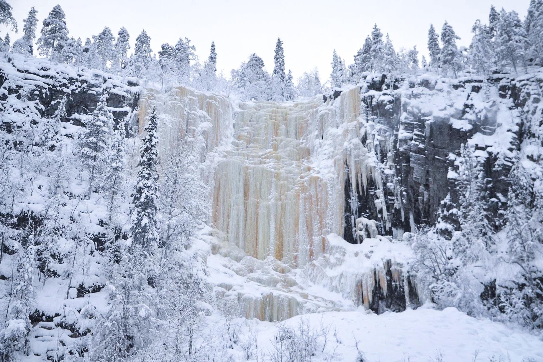 Korouoma Canyon & Auttiköngäs Frozen Waterfalls Day Tour from Rovaniemi