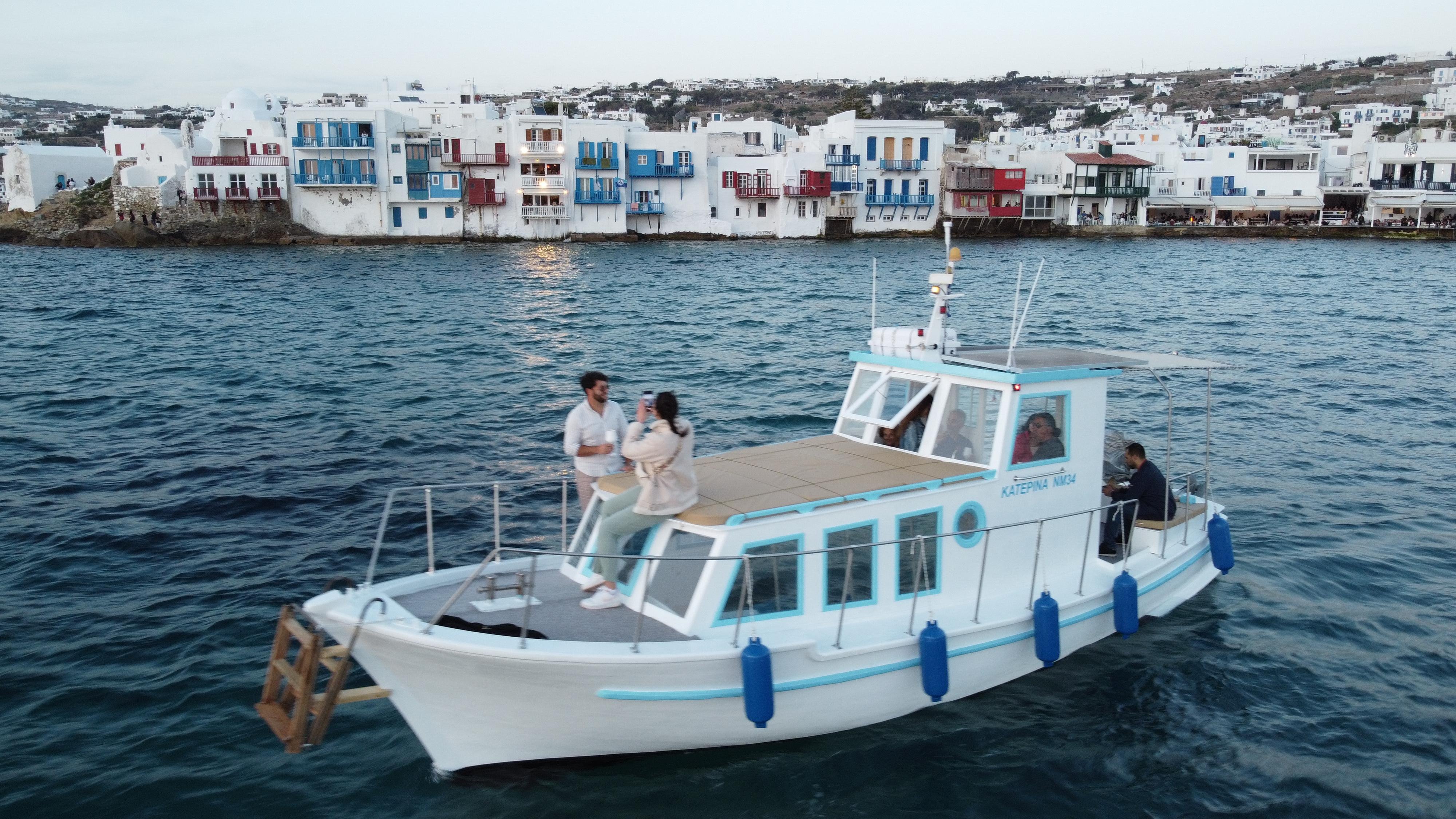 Private Mykonos South Coast Cruise on a Historic Wooden Boat