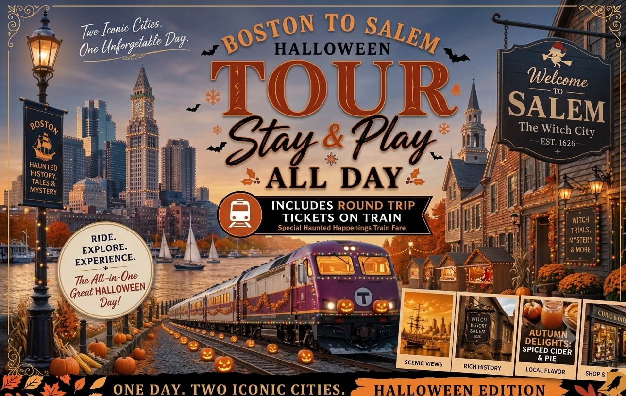 Boston to Salem Train & Historic Walking Tour