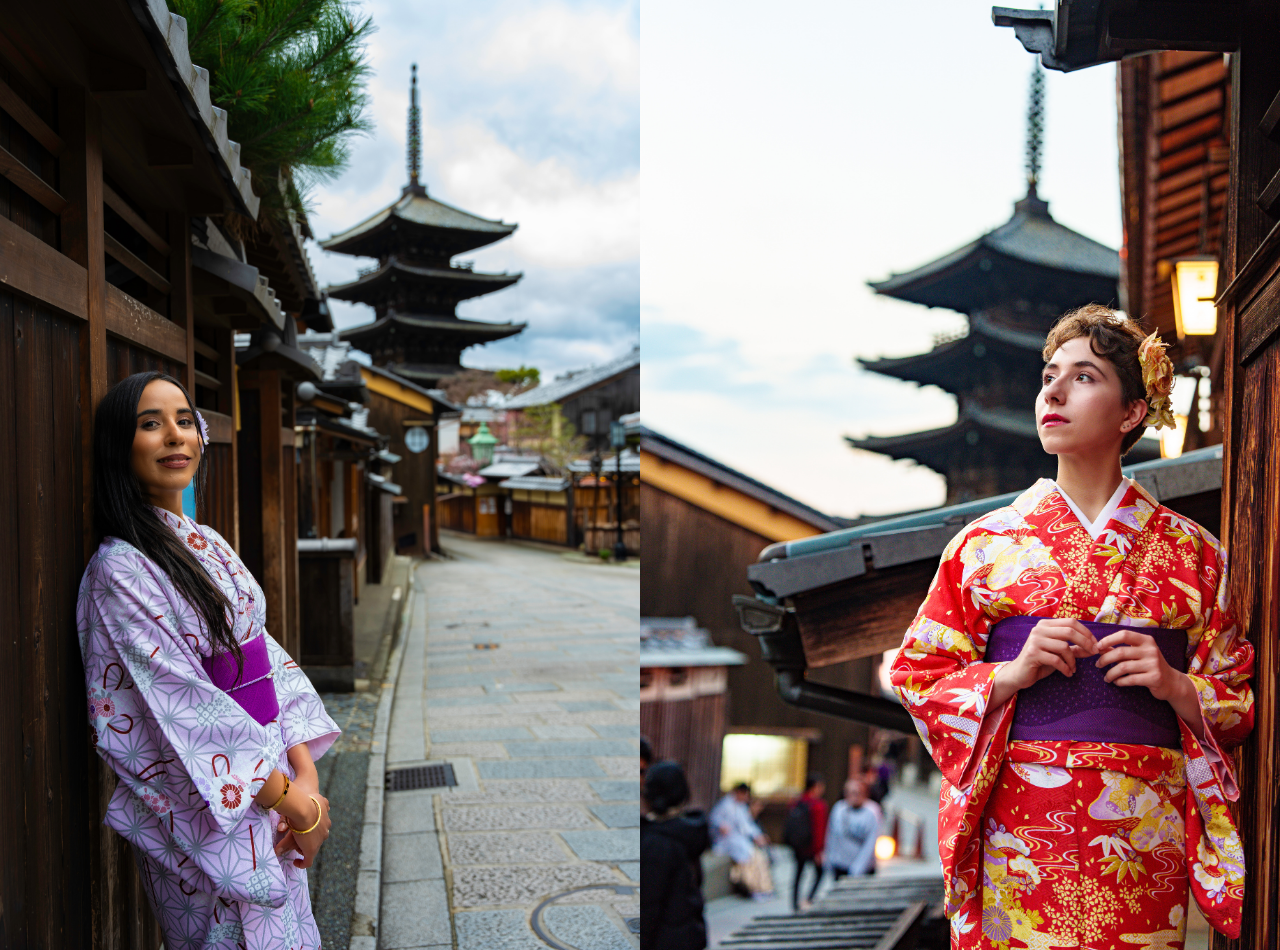 Kyoto: Vestimenta Tradicional com Kimono e Sessão de Fotos Privada