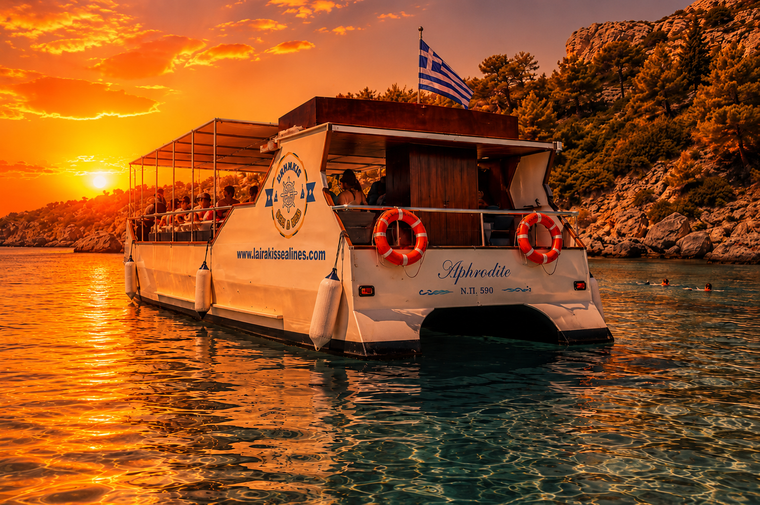Faliraki Sunset Cruise with Unlimited Drinks