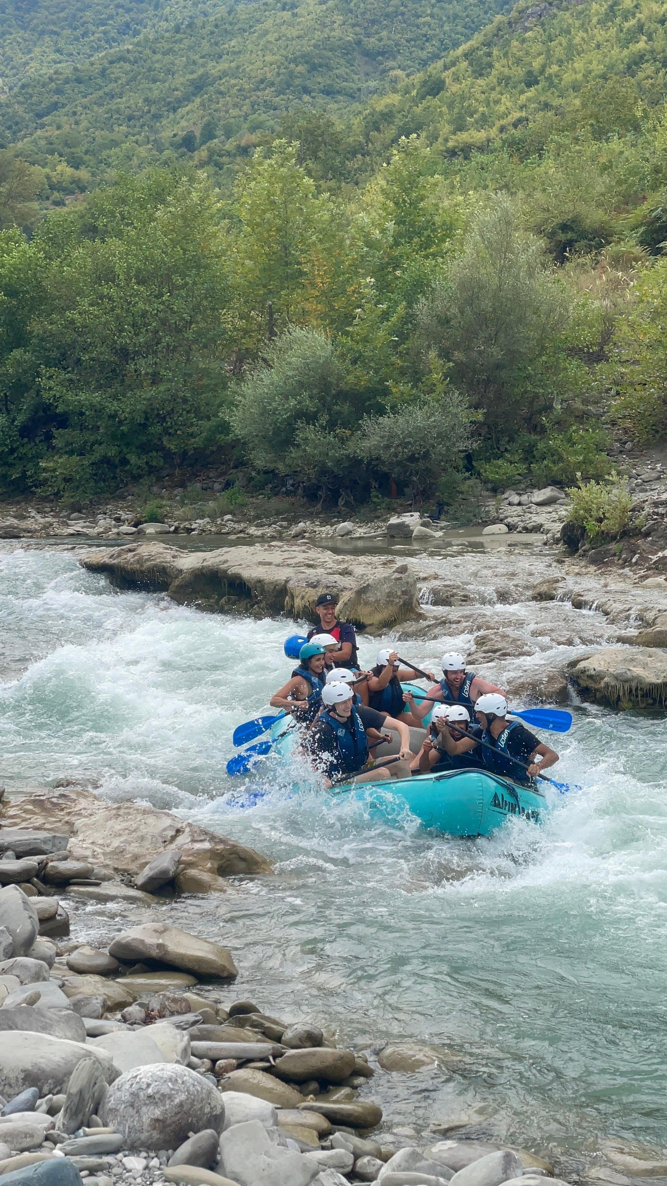 Vjosa River Rafting Adventure with Cliff Jumping