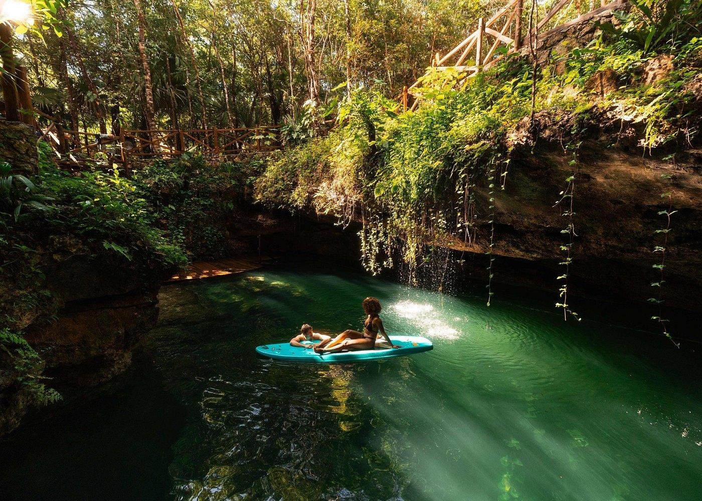 Puerto Morelos Reef & Cenote Adventure with Pickup