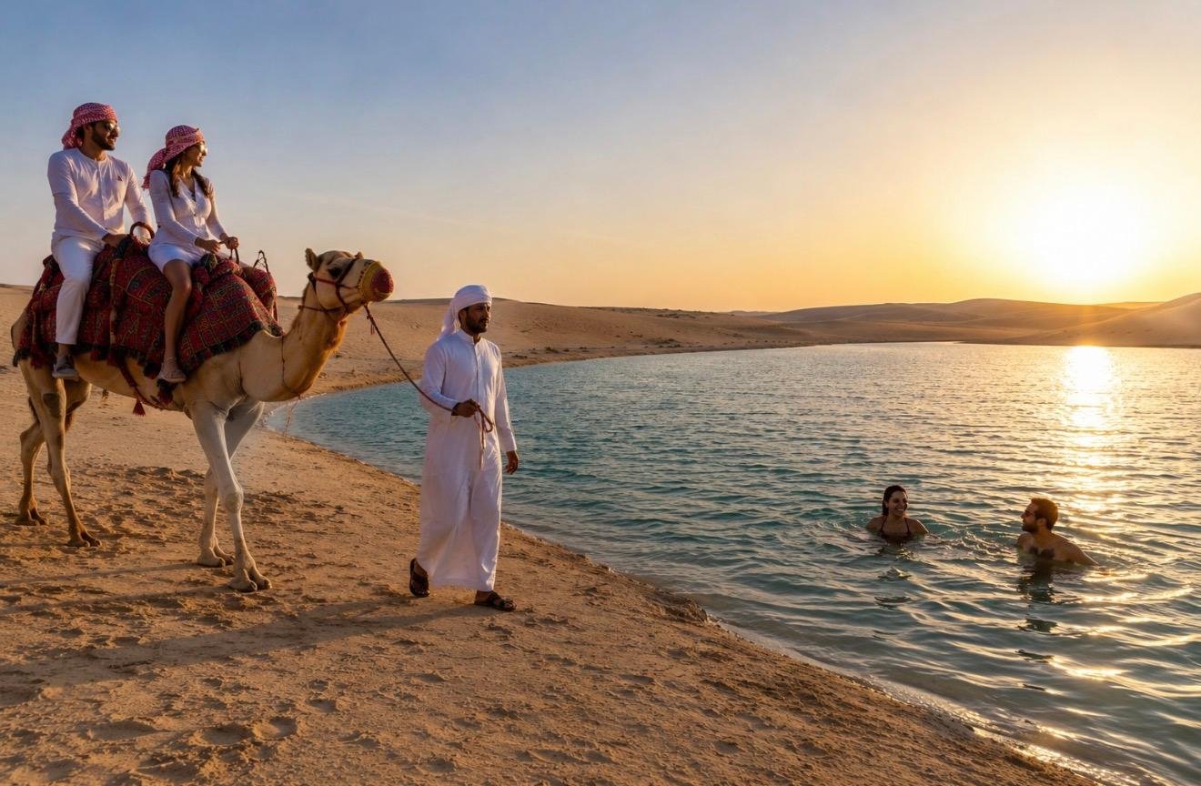 Qatar Desert Safari with Inland Sea & Camel Ride