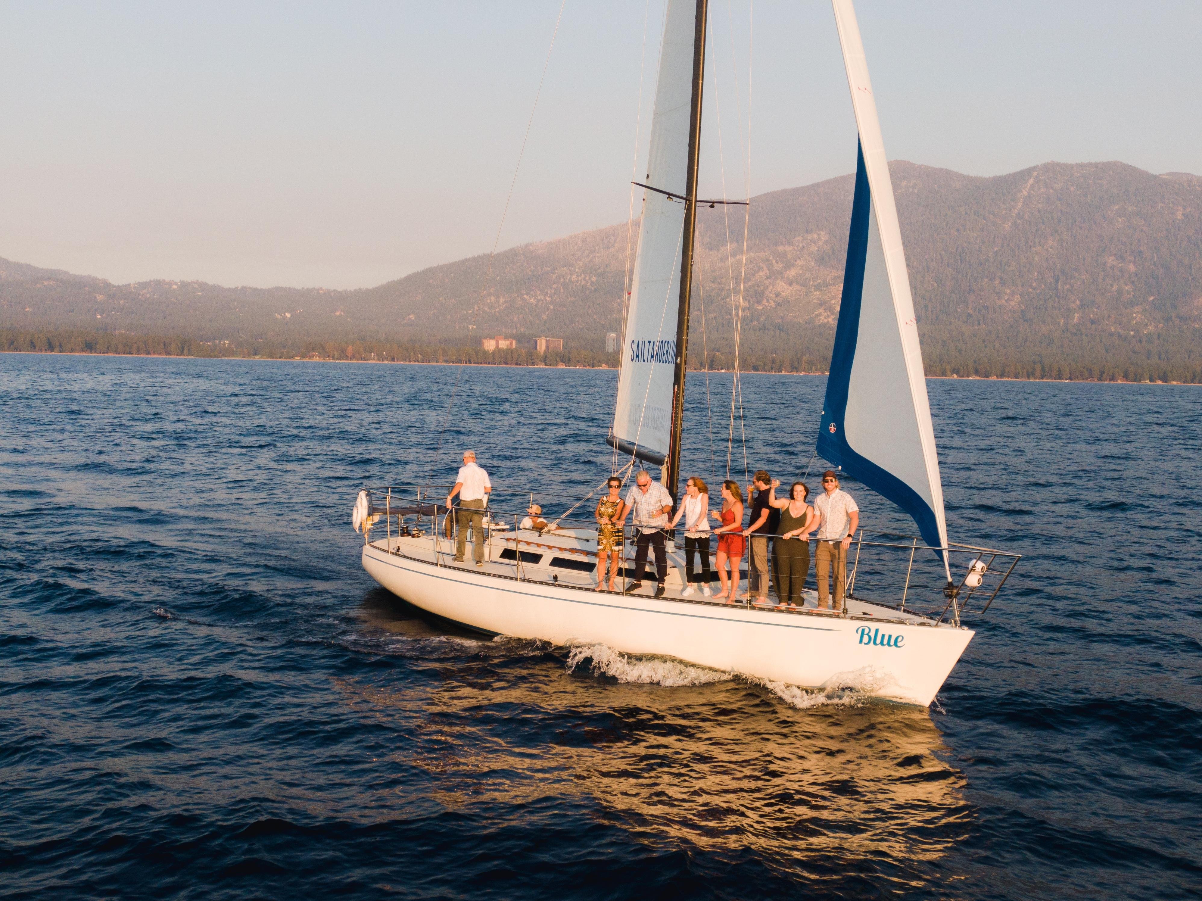 Lake Tahoe Wind-Powered Sailing Adventure with Beverages