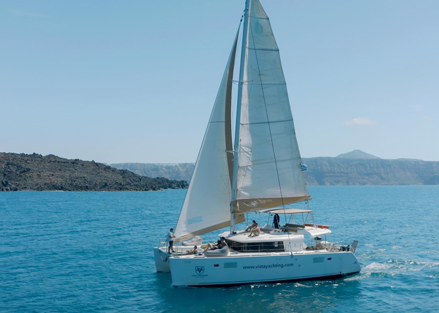 Santorini Gold Catamaran: Beaches, Volcano & BBQ