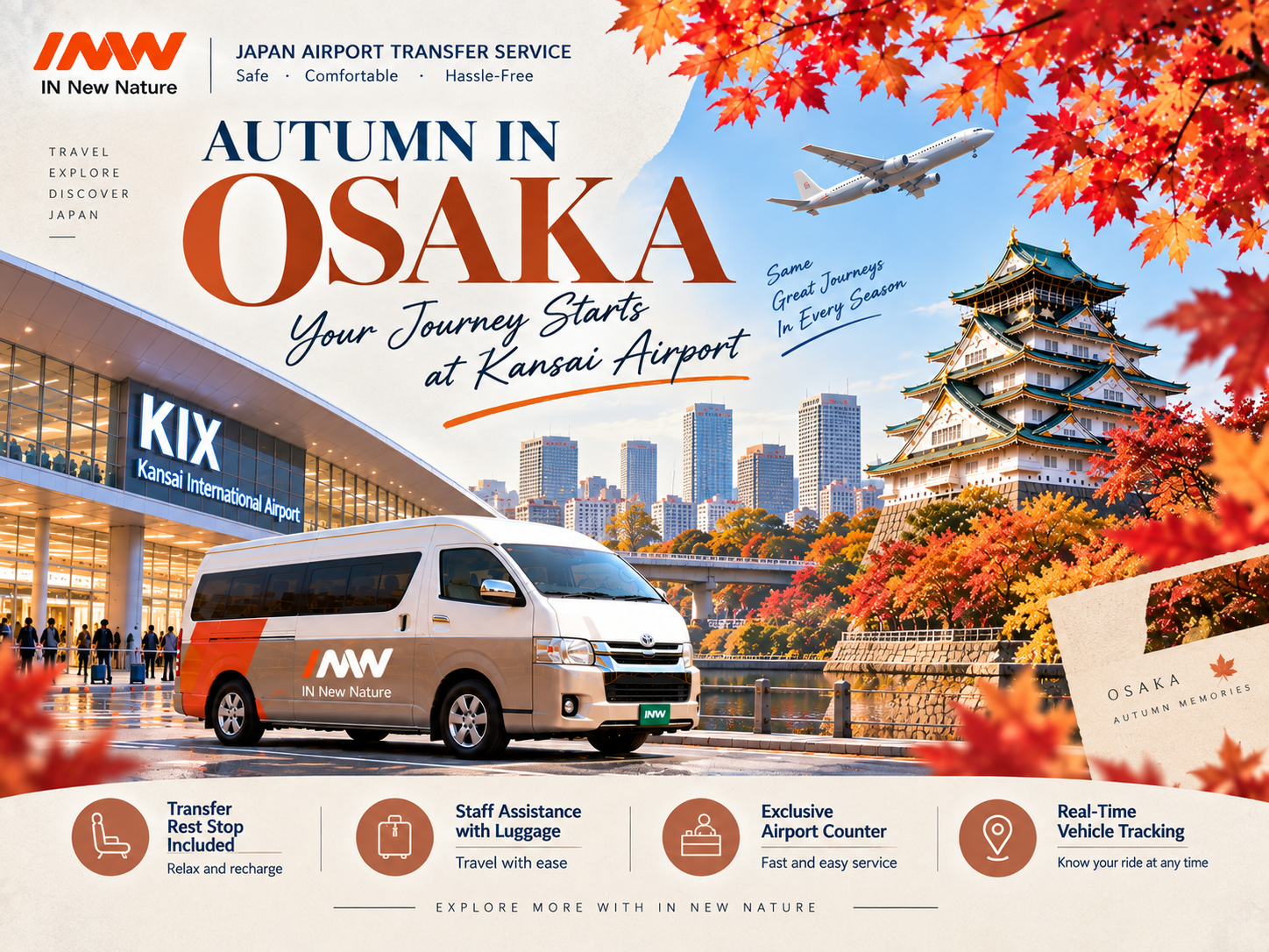 Kansai Airport to Osaka City Shared Transfer