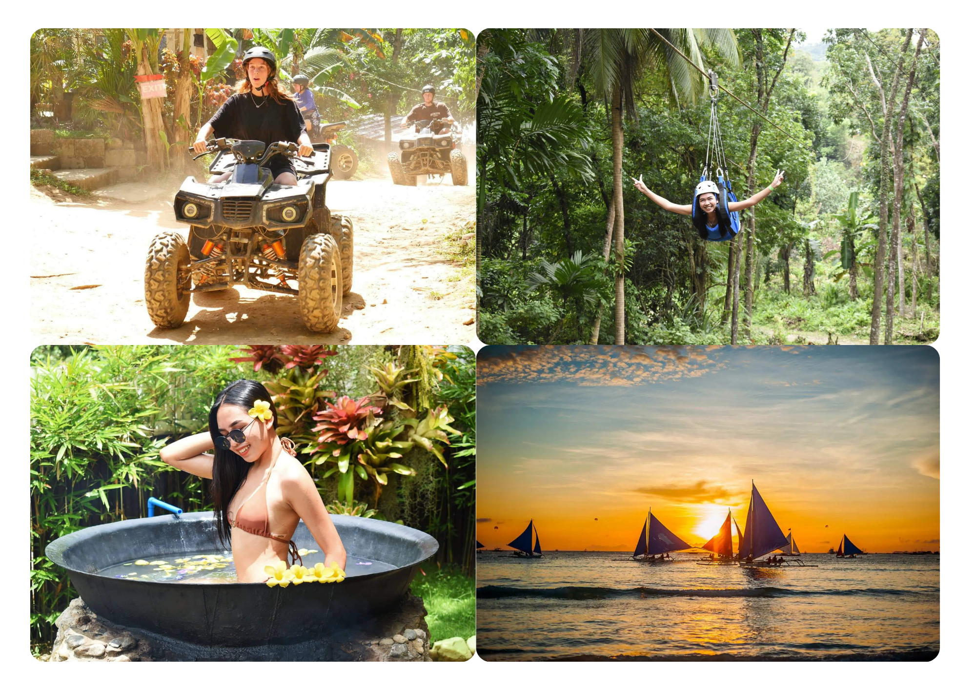 Boracay Land & Sea Adventure: ATV, Zipline & Sunset Sail