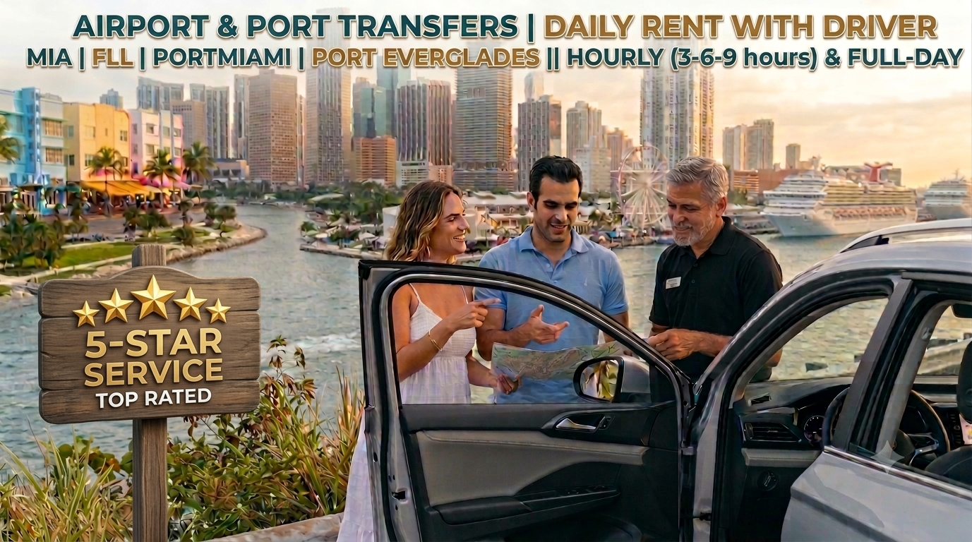 Private Miami City Tour with Cruise Port & Airport Transfer