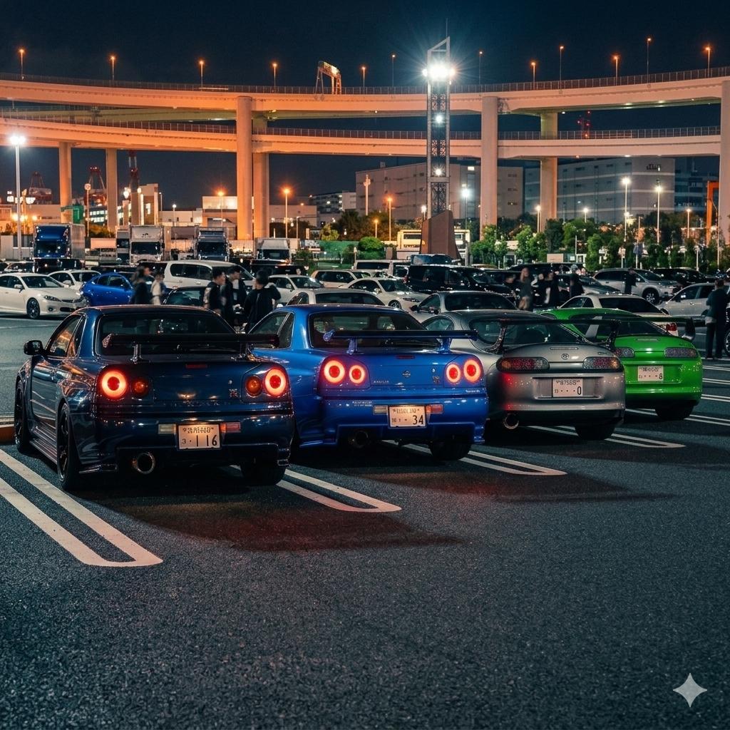 Daikoku Midnight Car Meet with JDM Legends