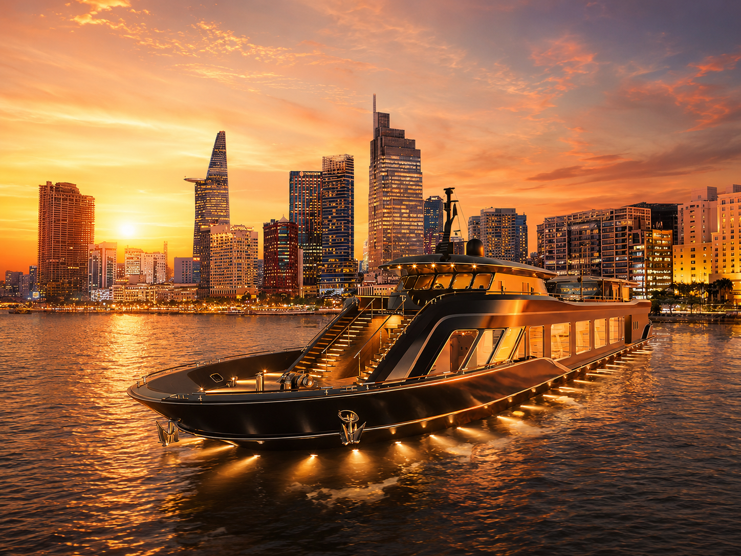 Saigon River Sunset Cruise with DJ & Drinks