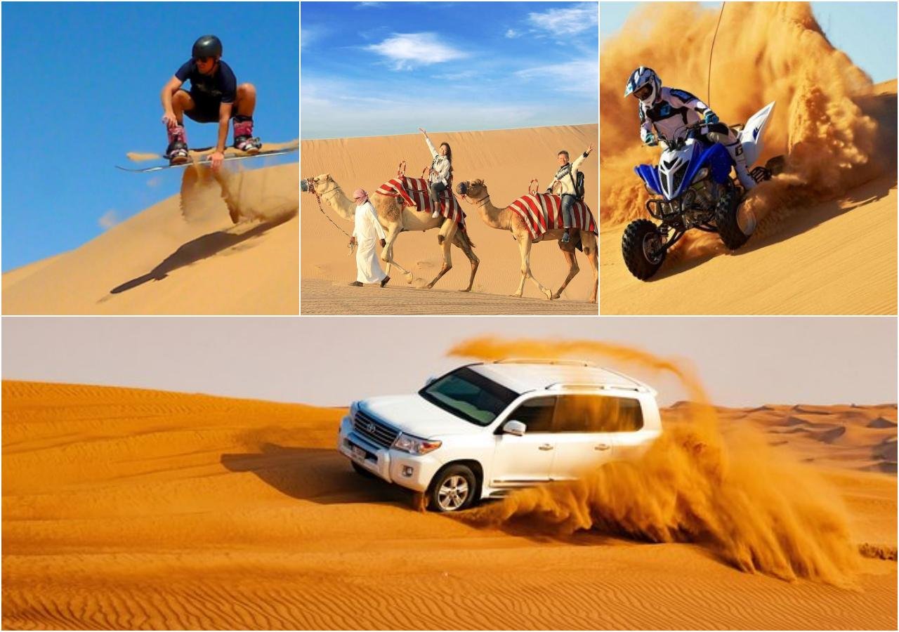 Doha Desert Safari: Sunset Dune Bashing, Camel Ride & Sandboarding