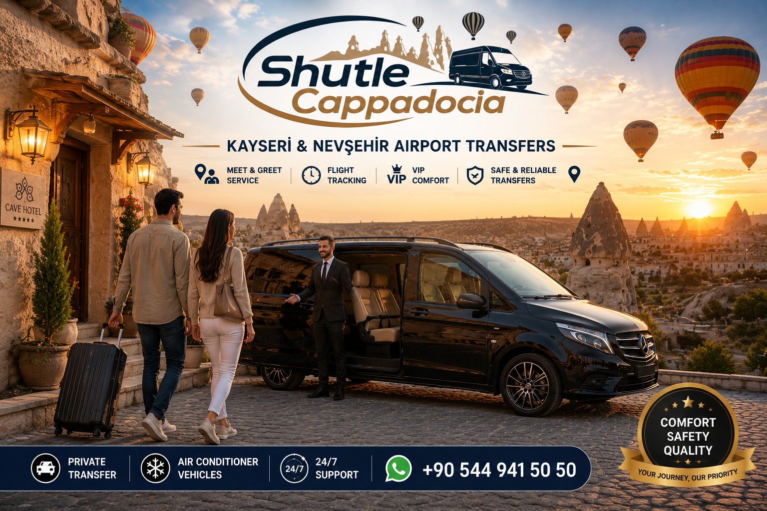 Kayseri & Nevşehir Airport to Cappadocia Hotel Transfer
