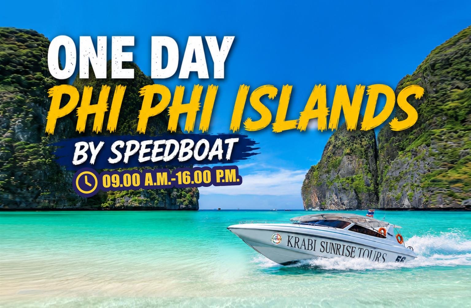 Krabi to Phi Phi Islands Speedboat Day Trip with Thai Buffet
