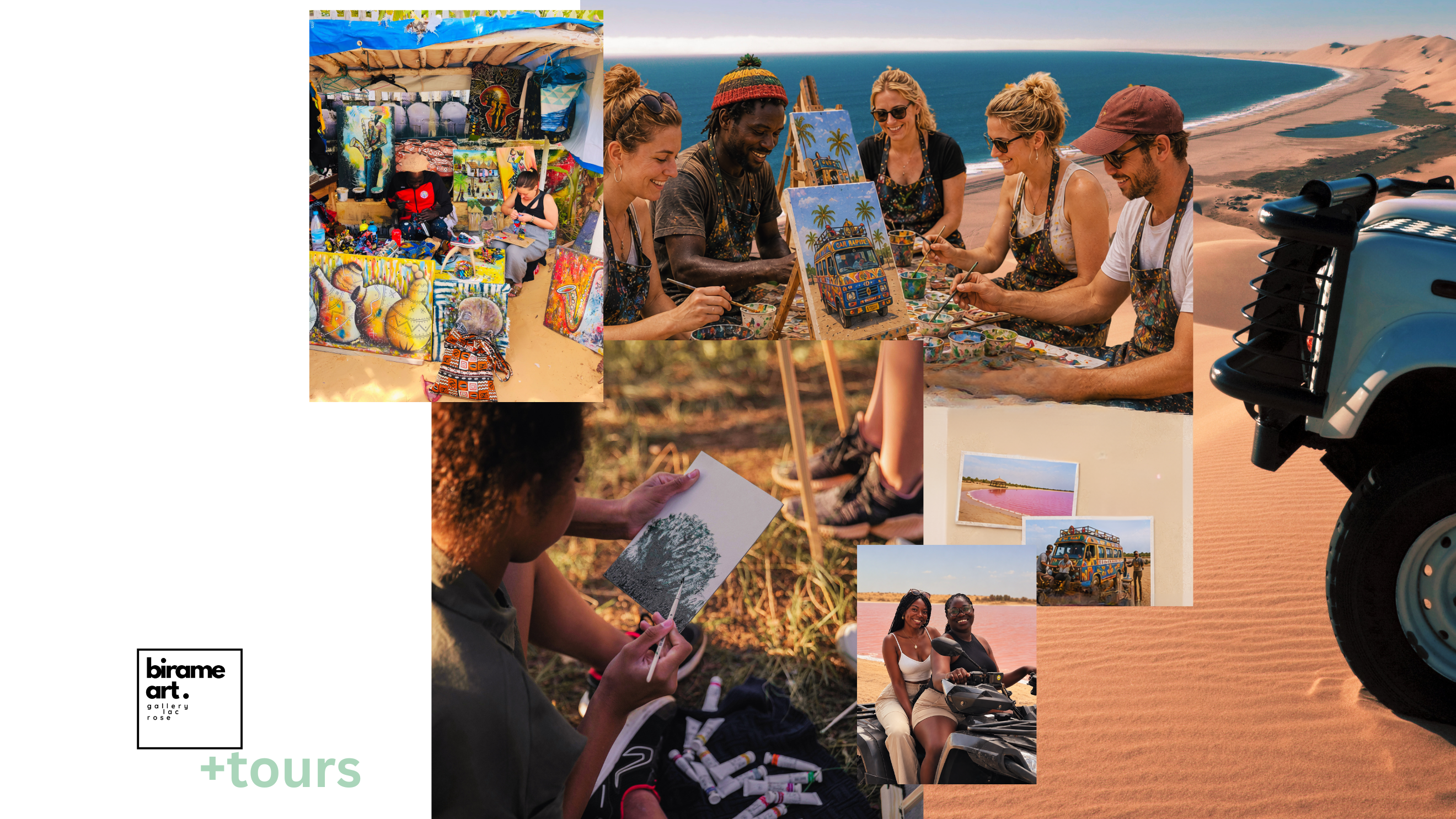 Pink Lake Adventure with Artist Birame Painting Workshop & 4x4 Rally Experience