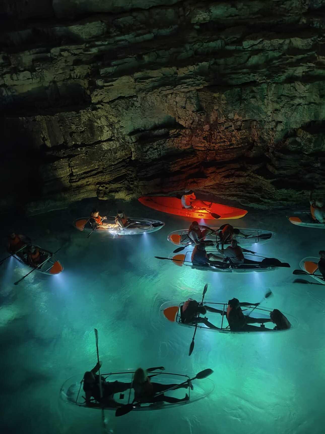 Transparent Kayak Night Adventure with Stargazing