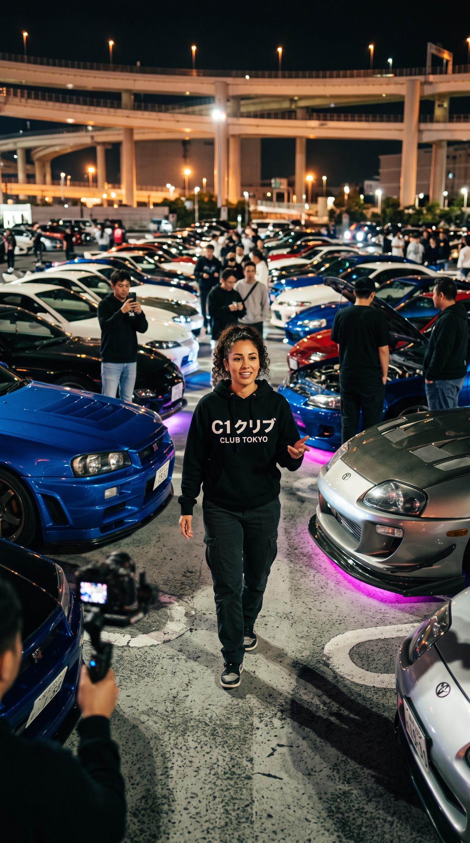 Tokyo Night Run – EVO WRX SKYLINE Daikoku Experience - Tokyo car meet tour at Daikoku PA