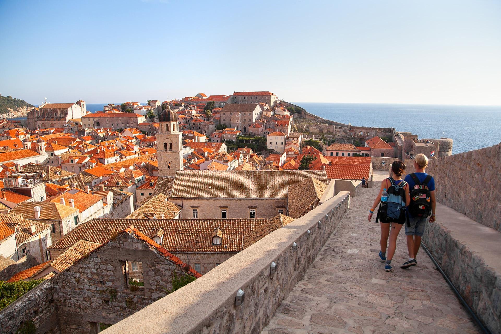 Dubrovnik City Walls Old Town terracotta rooftops Adriatic view — image 5