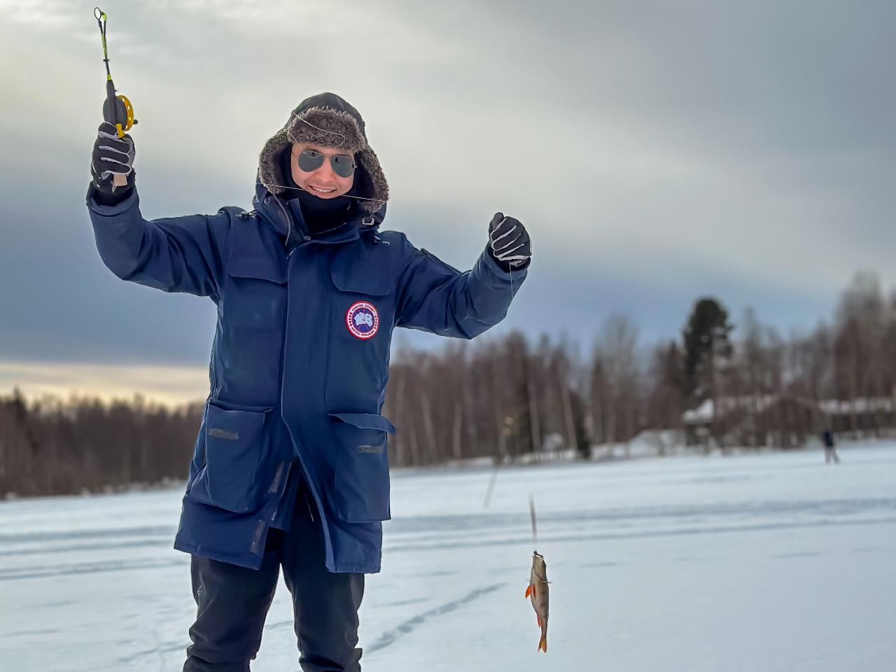 Rovaniemi Private Lake Ice Fishing & Arctic BBQ