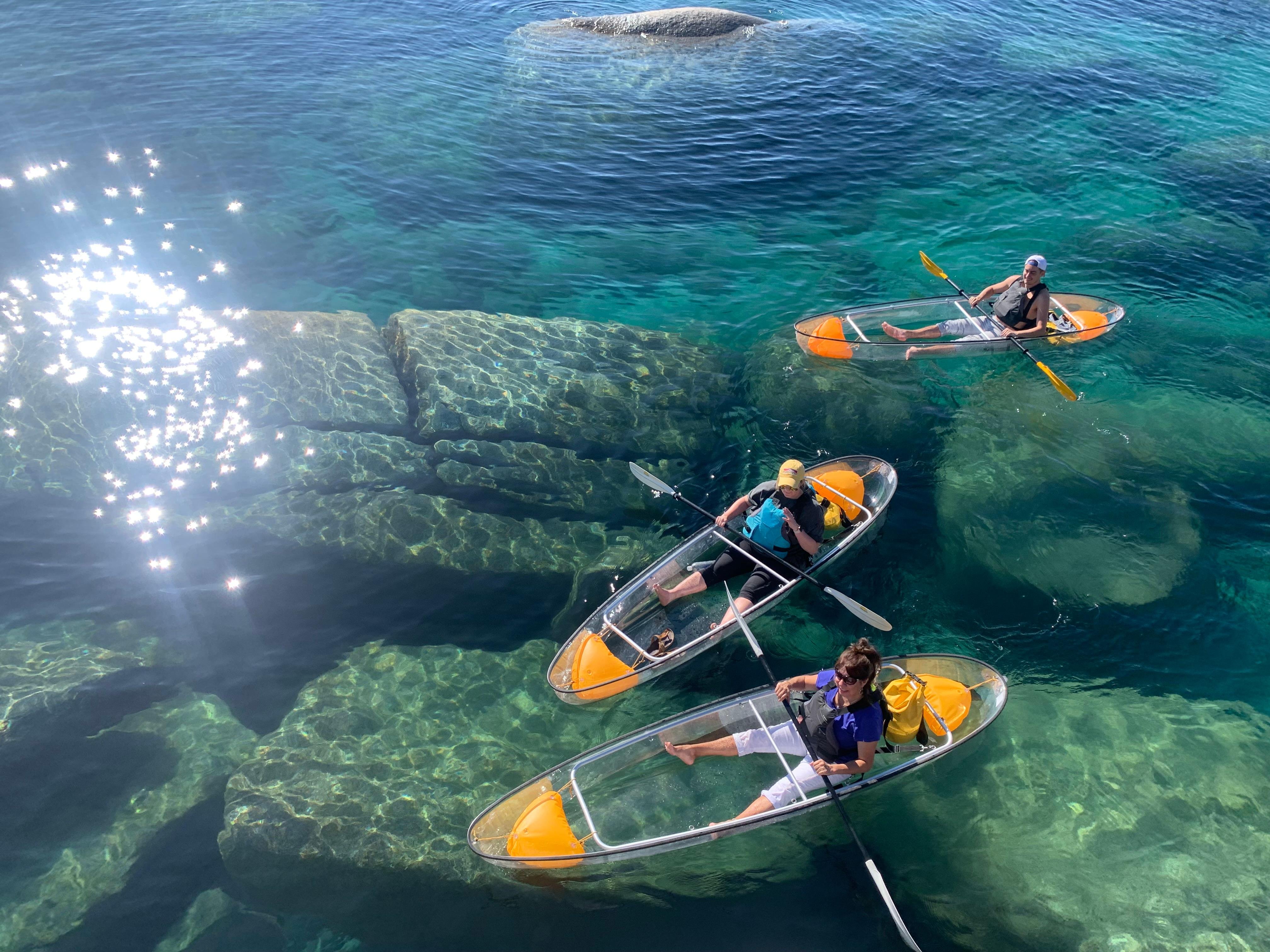 Sand Harbor Transparent Kayak Adventure