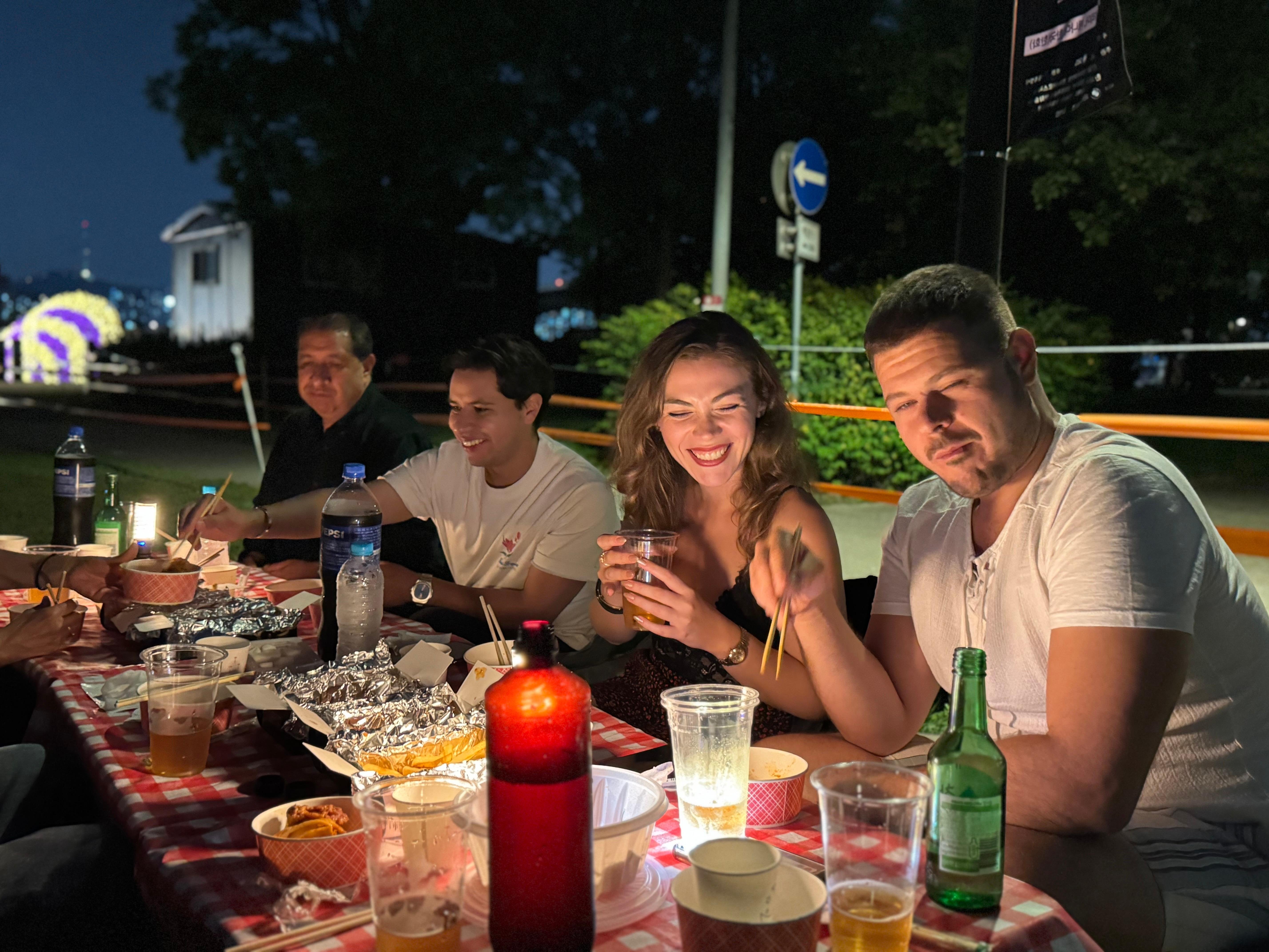 Seoul Han River Night Picnic & Games with Optional Cruise