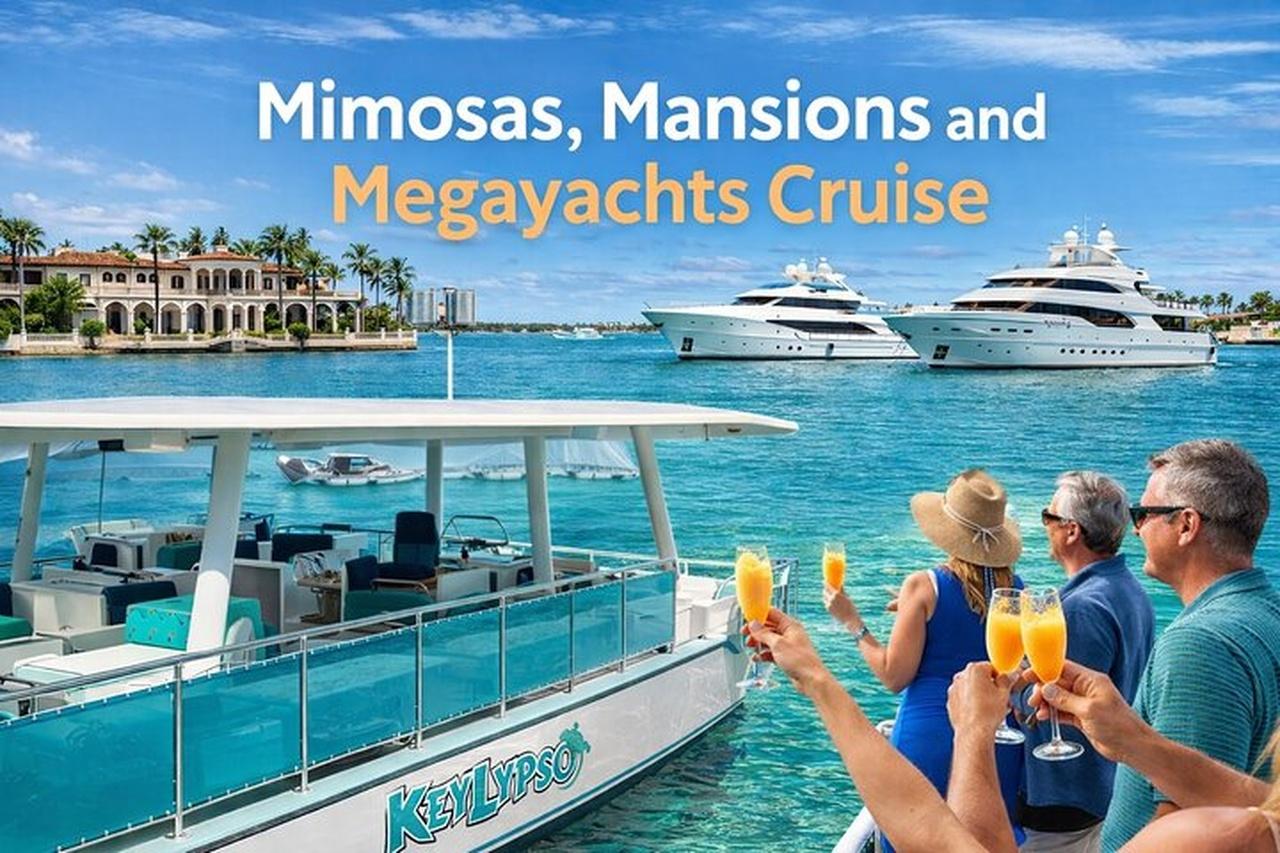 Palm Beach Mansion & Megayacht Morning Cruise with Mimosas