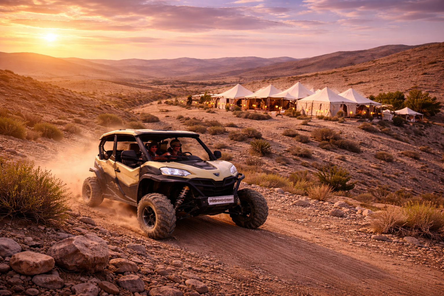 Agafay Desert 4-Seater Buggy Adventure with Optional Pool & Lunch