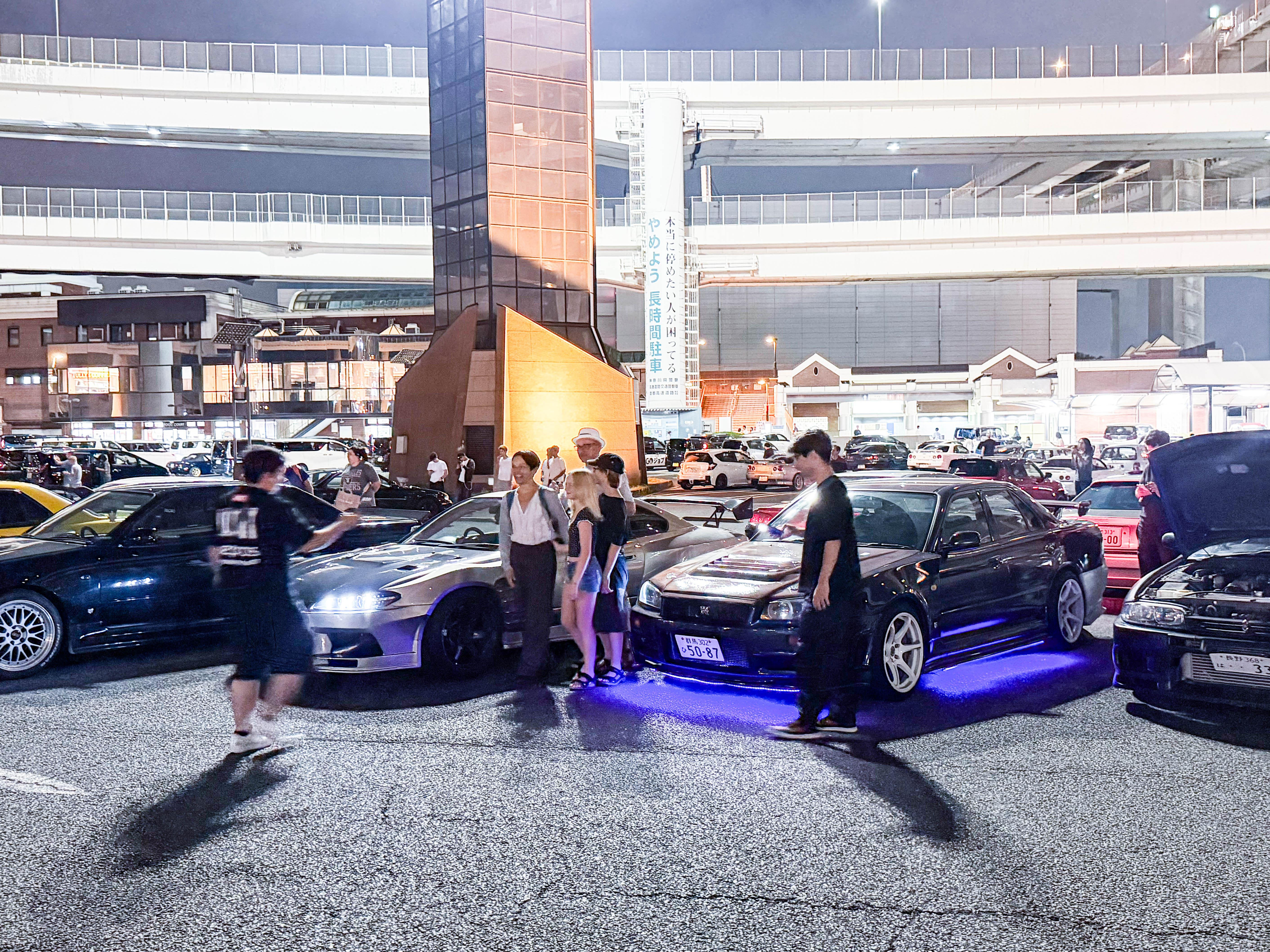 Daikoku Tokyo drift carmeet ride R34,Supra,GTR,Silvia,JDM - JDM Tokyo tour car and night drive