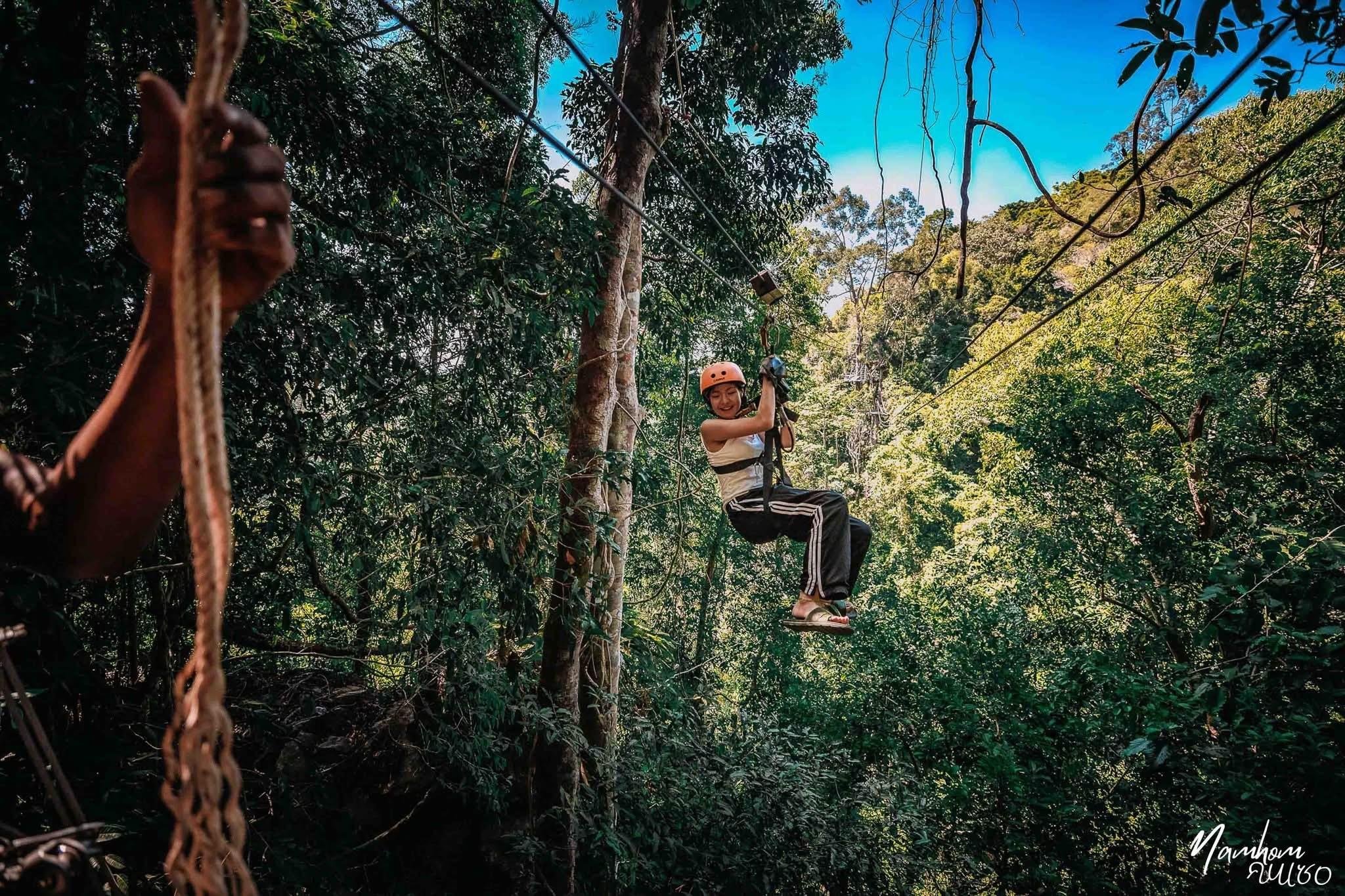 Samui Zipline Adventure: Jungle Canopy, Waterfall & Cafe