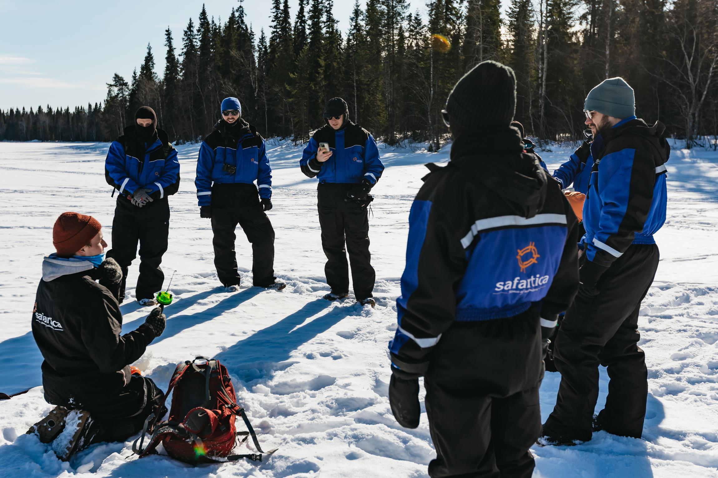 Rovaniemi Snowmobile & Ice Fishing Adventure with Campfire Lunch
