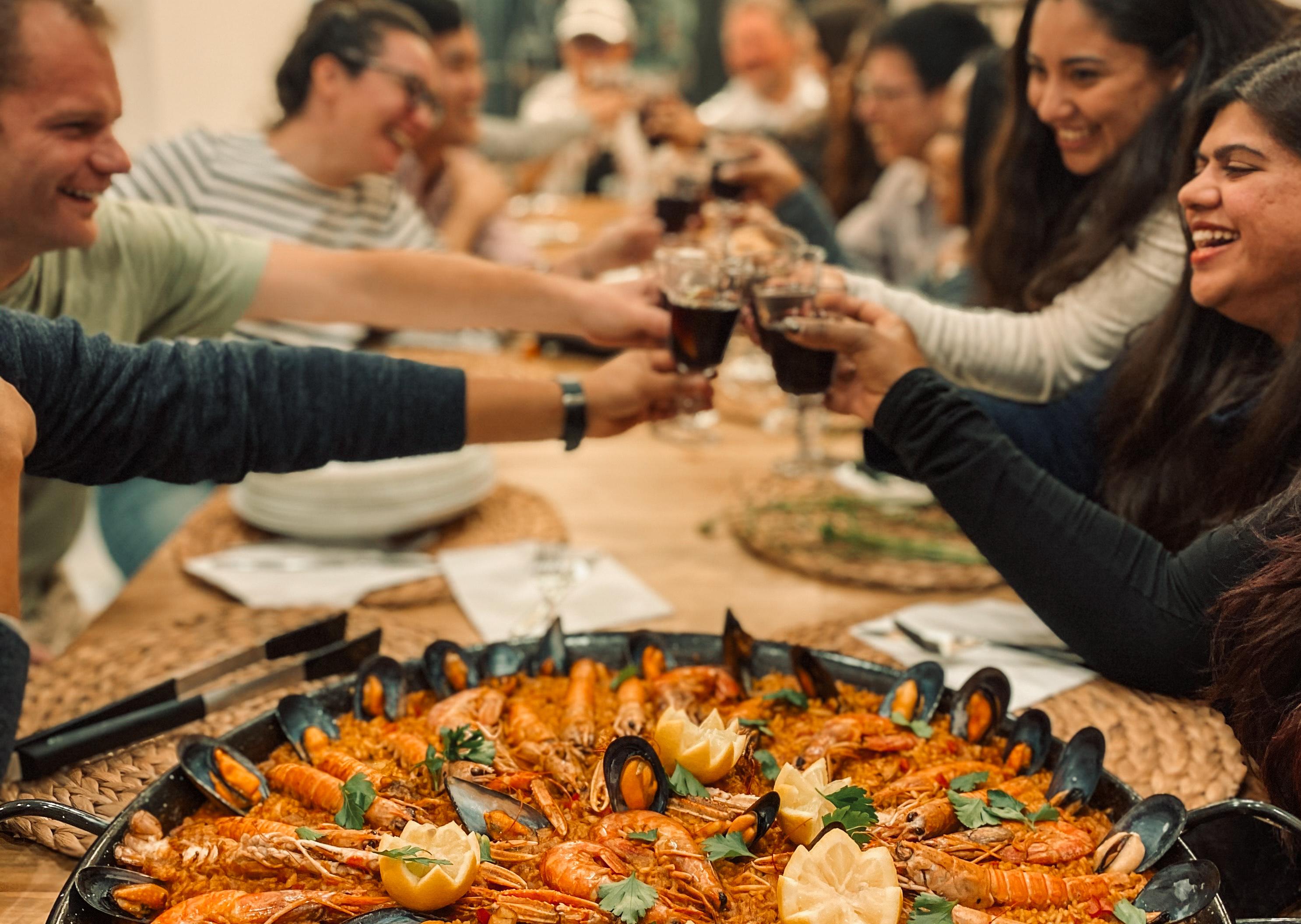 Barcelona Market Visit, Paella Workshop & Sangria Experience