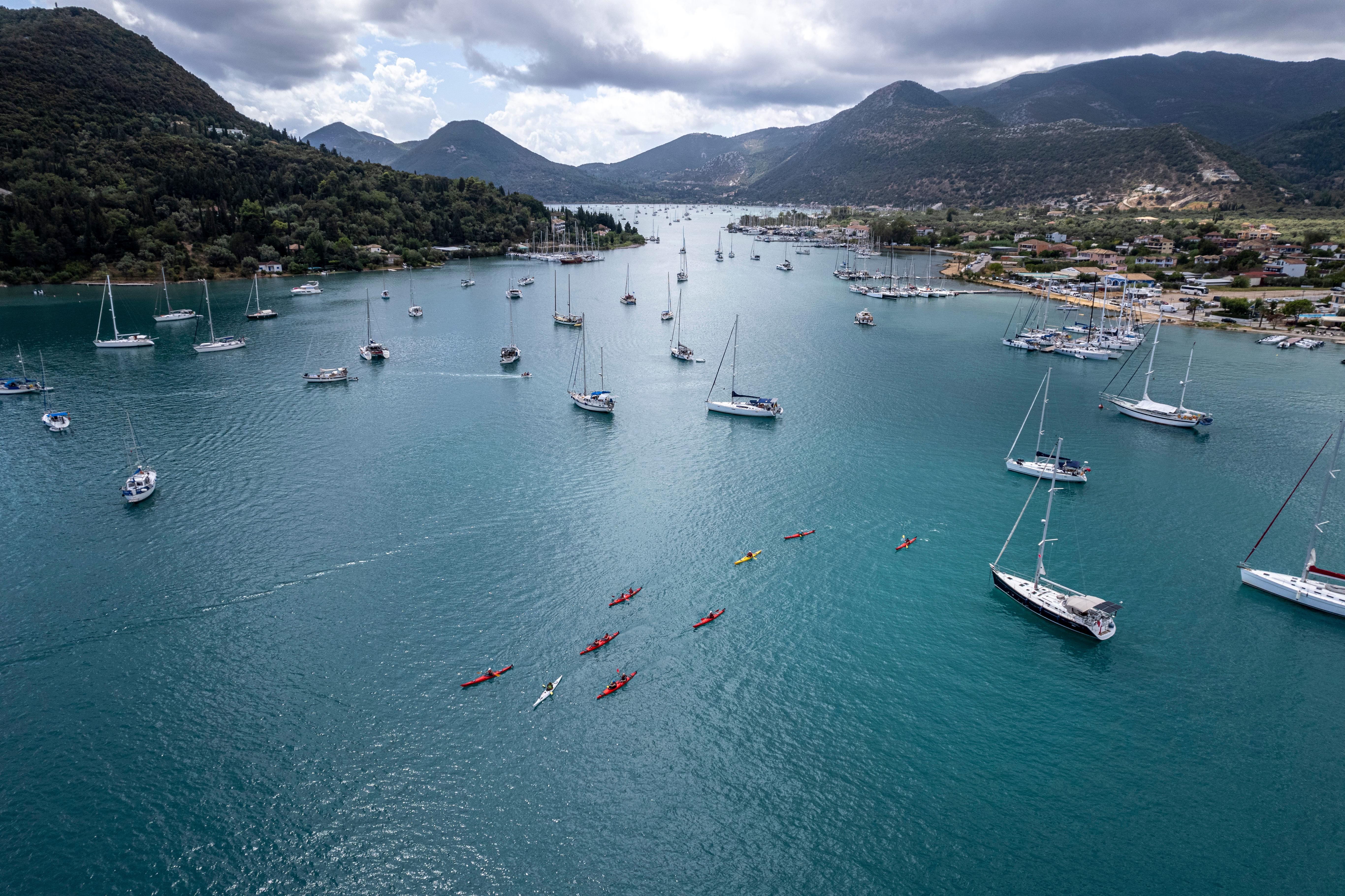 Nydri Kayak Adventure: Madouri & Skorpios Island Circuit
