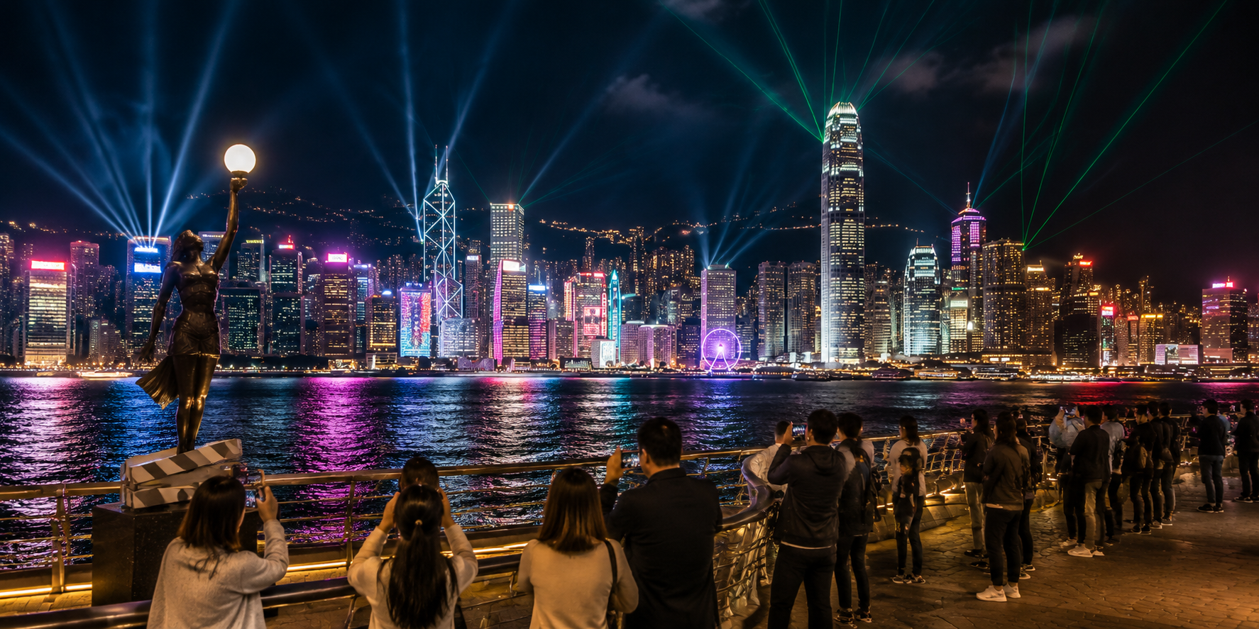 Victoria Harbour Evening Stroll & Light Show