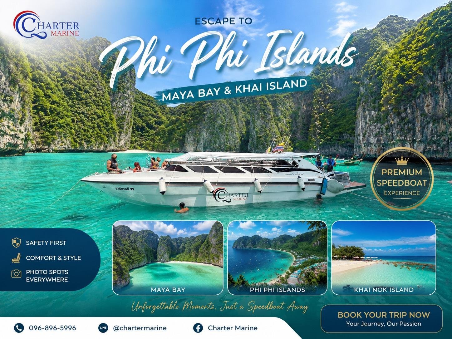 Phuket Phi Phi, Maya, and Khai Island Luxury Speedboat Tour
