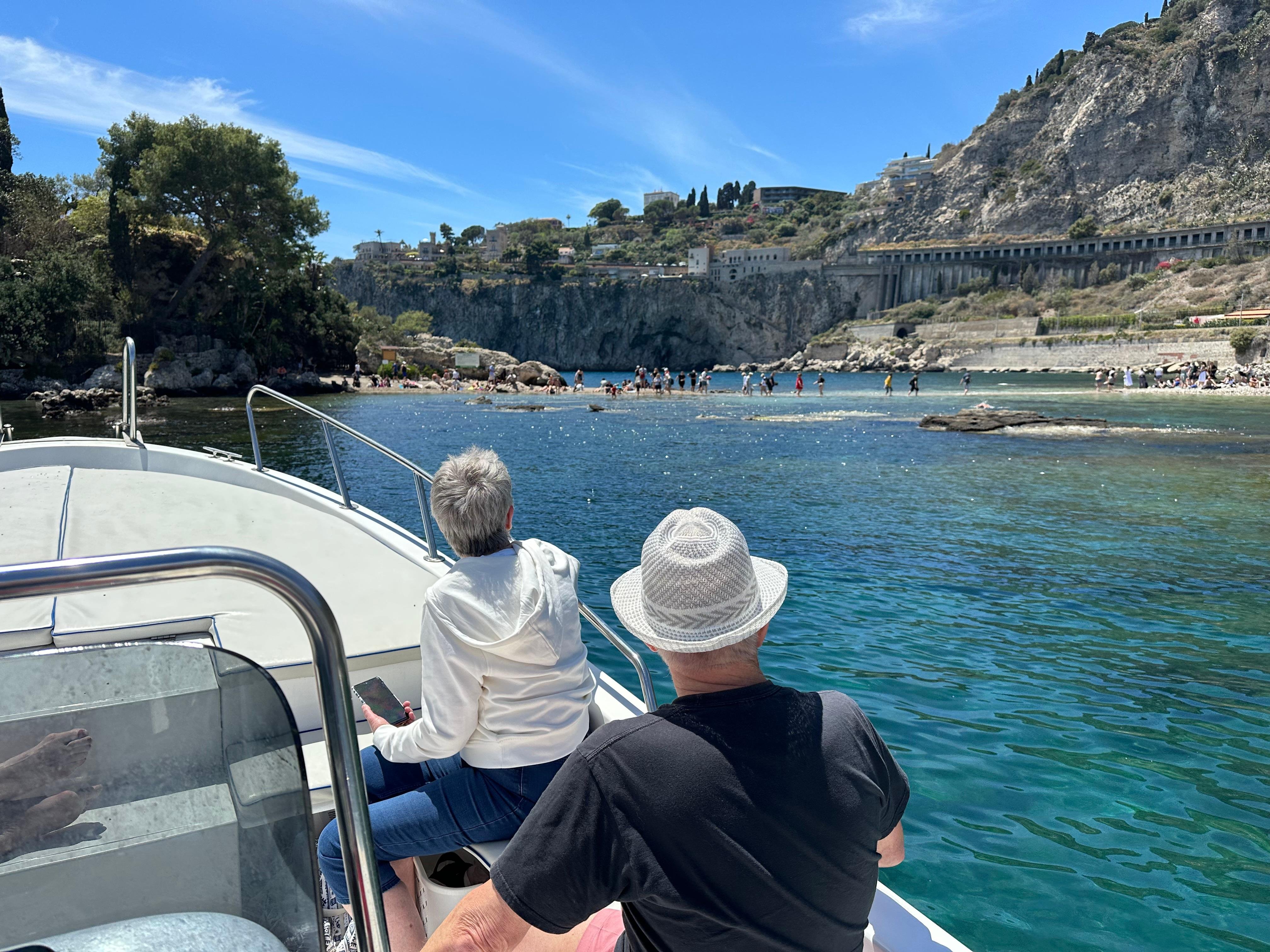Taormina Coast Boat Cruise with Sicilian Wine & Snorkeling