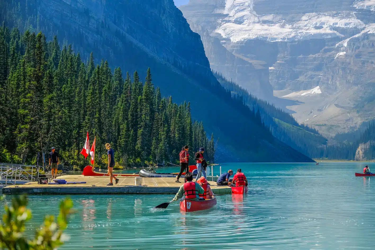 Banff: Lake Louise Canoe Tour & Moraine Lake | Skip-the-Line — Emerald Lake and Canadian Rockies scenery (2)