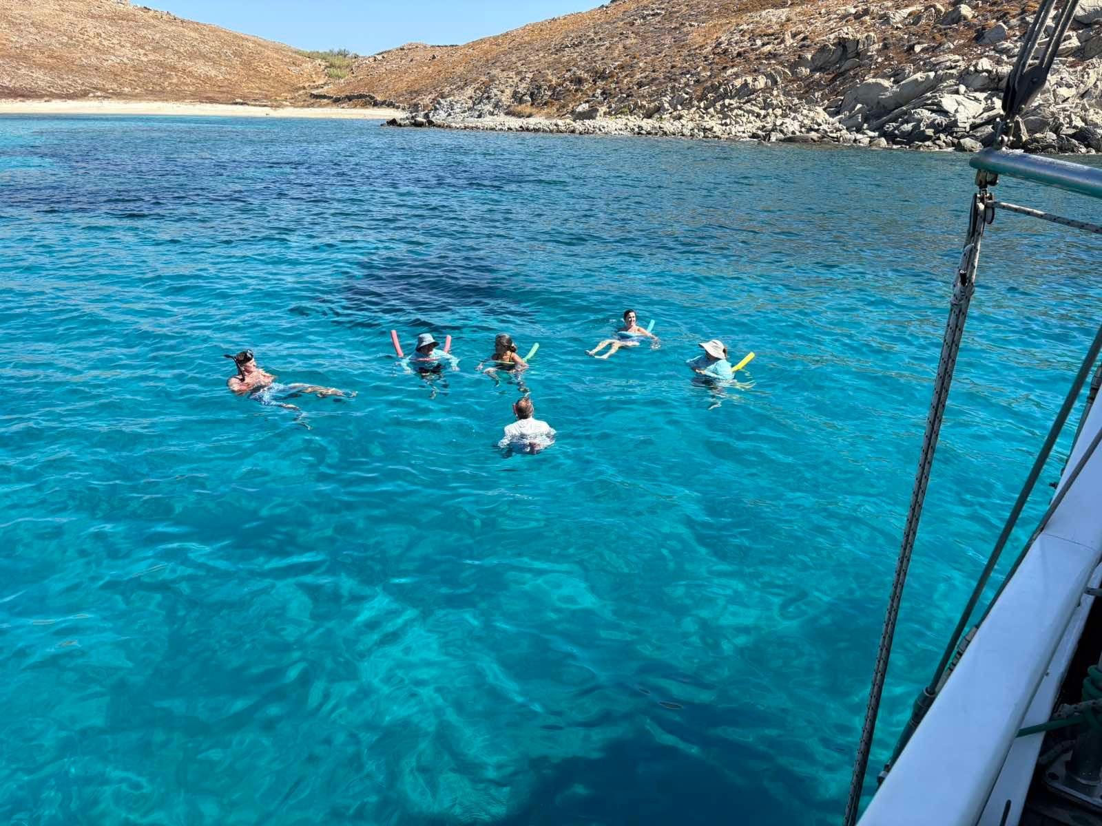 Mykonos Sunset Coastal Cruise with Dinner & Drinks