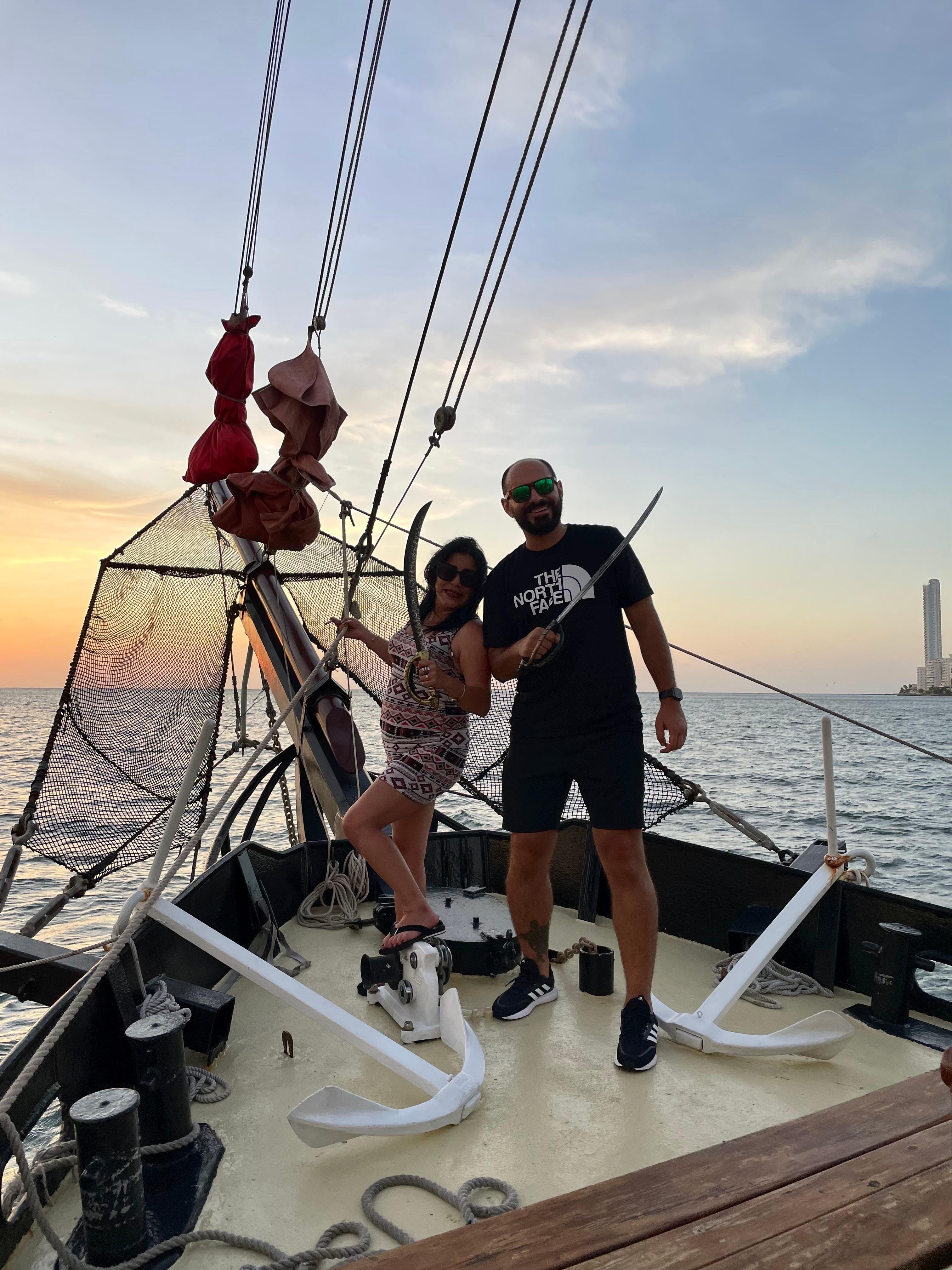 Cartagena Sunset Pirate Ship Cruise with Open Bar