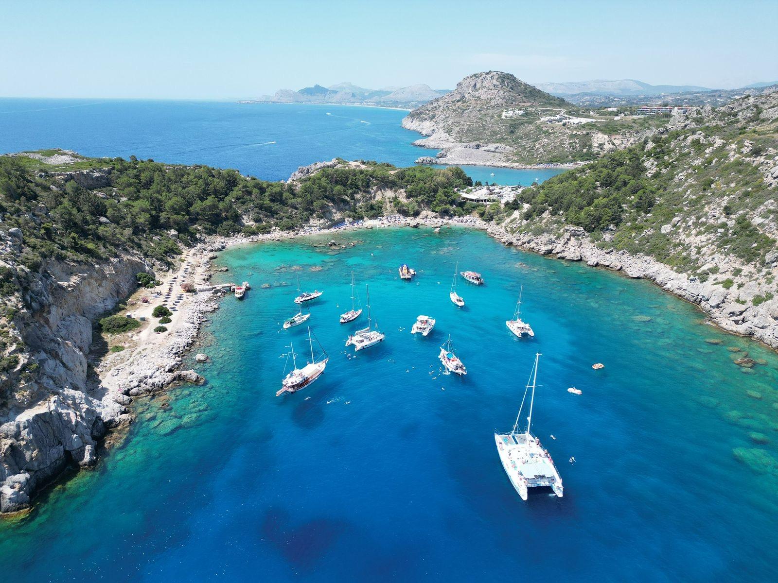 Rhodes Catamaran Cruise: Anthony Quinn Bay, Ladiko & Traganou Caves